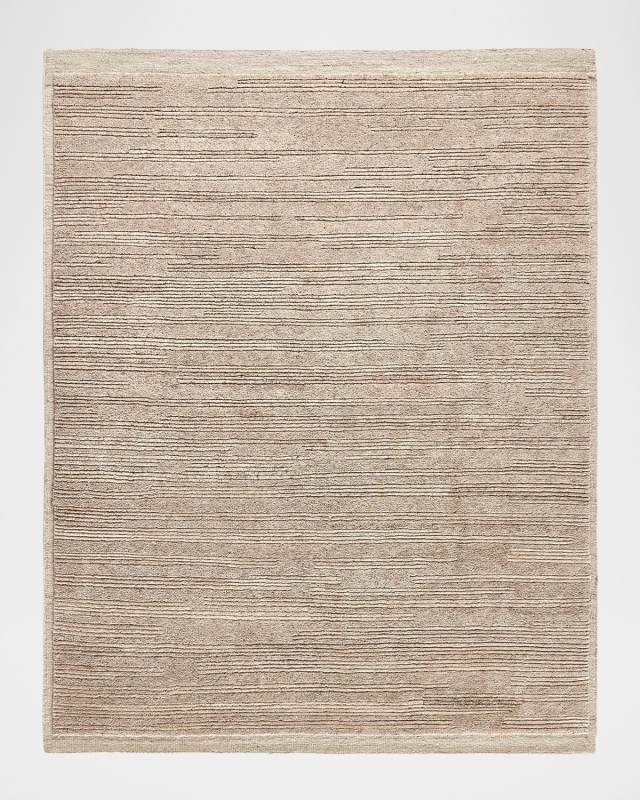 Miro Taupe Hand-Knotted Rug, 9' x 12'